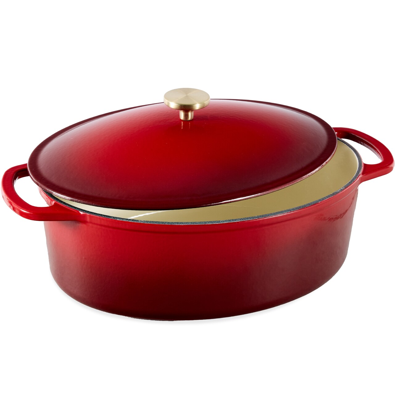 Best Choice Products Oval 7.5 Quart Cast-Iron Dutch Oven, Heavy-Duty w/ Enamel, Side Handles